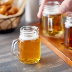 Acopa Rustic Charm 4.75 Oz. Mini Mason Jar With Handle - 12/Case