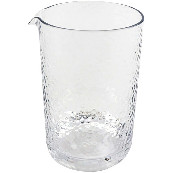 GET Enterprises GET Hammered 20 Oz. SAN Plastic Mixing Glass - 24/Case 1 GET Enterprises GET Hammered 20 Oz. SAN Plastic Mixing Glass - 24/Case