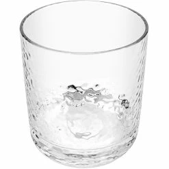 GET Enterprises GET Hammered 12 Oz. SAN Plastic Rocks / Old Fashioned Glass - 24/Case