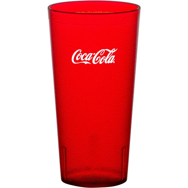 Carlisle 5232-63550I Stackable 32 Oz. Ruby Coca-Cola® SAN Plastic Tall Tumbler - 72/Case 2 Carlisle 5232-63550I Stackable 32 Oz. Ruby Coca-Cola® SAN Plastic Tall Tumbler - 72/Case - Image 2