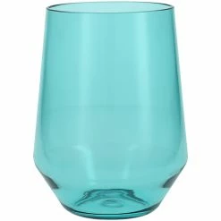Fortessa Tableware Solutions Fortessa Sole 19 Oz. Aqua Sky Tritan Plastic Stemless Wine Glass - 12/Case