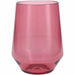 Fortessa Tableware Solutions Fortessa Sole 19 Oz. Rose Tritan Plastic Stemless Wine Glass - 12/Case