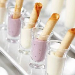 GET Enterprises GET SW-1431-1-CL 1 Oz. Customizable SAN Plastic Shooter / Dessert Shot Glass - 48/Case