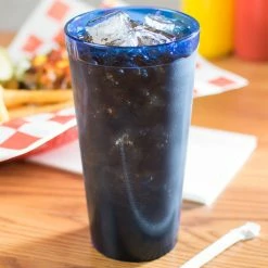 Carlisle 522047 Stackable 20 Oz. Royal Blue SAN Plastic Tumbler - 72/Case