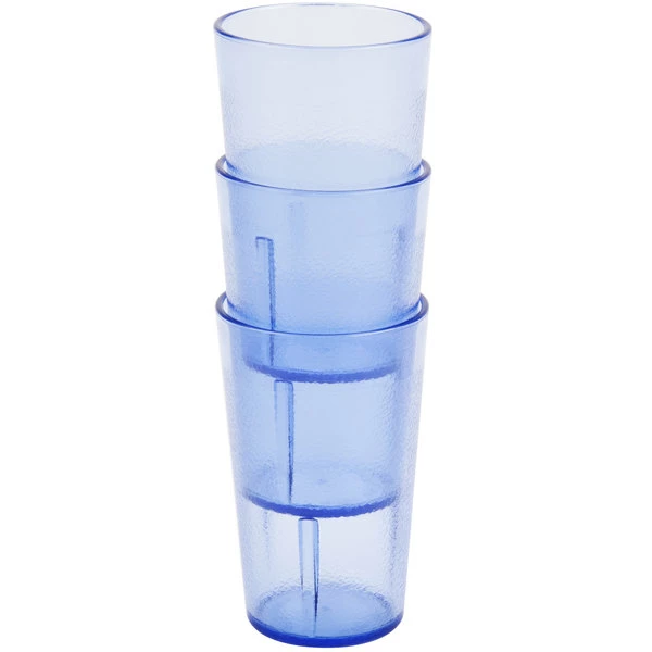 Cambro 500P401 Colorware 5.2 Oz. Slate Blue Customizable SAN Plastic Tumbler - 72/Case 3 Cambro 500P401 Colorware 5.2 Oz. Slate Blue Customizable SAN Plastic Tumbler - 72/Case - Image 3