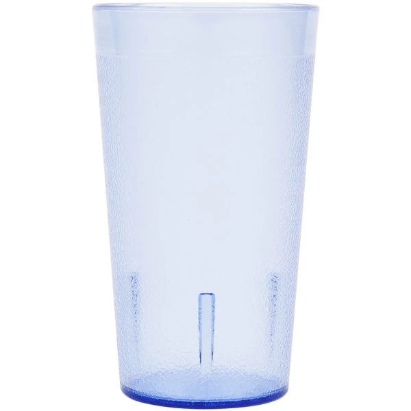 Cambro 1200P401 Colorware 12.6 Oz. Slate Blue Customizable SAN Plastic Tumbler - 6/Pack 2 Cambro 1200P401 Colorware 12.6 Oz. Slate Blue Customizable SAN Plastic Tumbler - 6/Pack - Image 2
