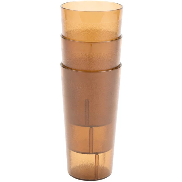 Cambro 2000P2153 Colorware 22 Oz. Amber Customizable SAN Plastic Tumbler - 24/Case 3 Cambro 2000P2153 Colorware 22 Oz. Amber Customizable SAN Plastic Tumbler - 24/Case - Image 3