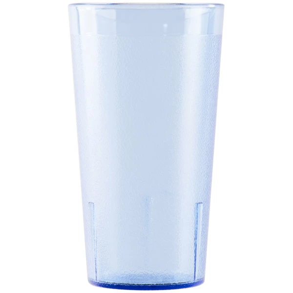 Cambro 1600P401 Colorware 16.4 Oz. Slate Blue Customizable SAN Plastic Tumbler - 6/Pack 2 Cambro 1600P401 Colorware 16.4 Oz. Slate Blue Customizable SAN Plastic Tumbler - 6/Pack - Image 2