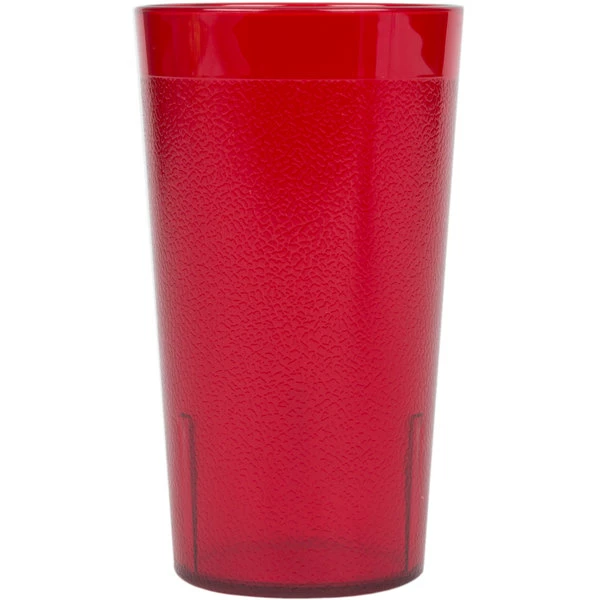Cambro 1200P156 Colorware 12.6 Oz. Ruby Red Customizable SAN Plastic Tumbler - 6/Pack 2 Cambro 1200P156 Colorware 12.6 Oz. Ruby Red Customizable SAN Plastic Tumbler - 6/Pack - Image 2