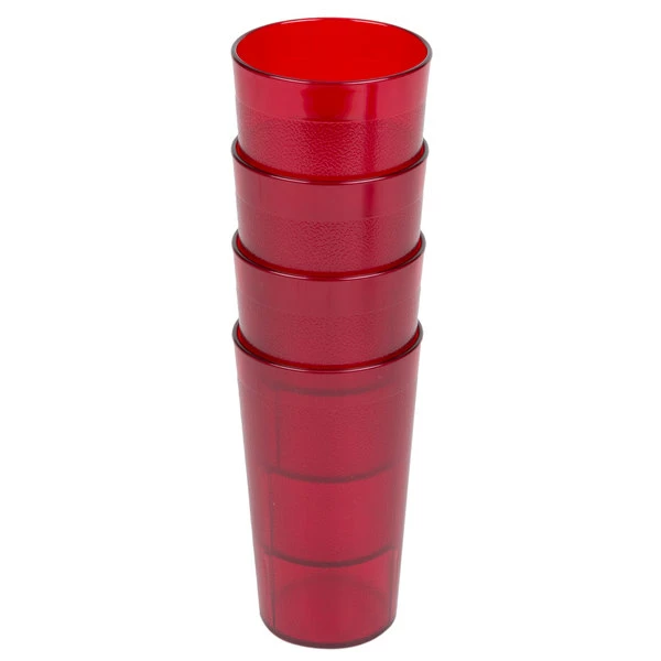 Cambro 800P2156 Colorware 7.8 Oz. Ruby Red Customizable SAN Plastic Tumbler - 24/Case 3 Cambro 800P2156 Colorware 7.8 Oz. Ruby Red Customizable SAN Plastic Tumbler - 24/Case - Image 3