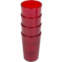Cambro 800P156 Colorware 7.8 Oz. Ruby Red Customizable SAN Plastic Tumbler - 72/Case -Vidivi shop 837316