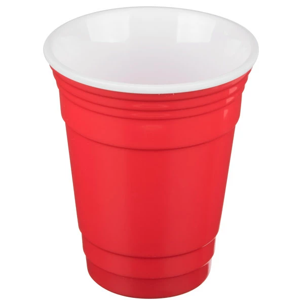 GET Enterprises GET SC-16-R To-Go 16 Oz. Red Customizable Plastic Reusable Tumbler - 24/Case 2 GET Enterprises GET SC-16-R To-Go 16 Oz. Red Customizable Plastic Reusable Tumbler - 24/Case - Image 2