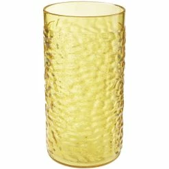 GET Enterprises GET 3316-Y Waikiki 16 Oz. Yellow Customizable SAN Plastic Hammered Tumbler - 72/Case