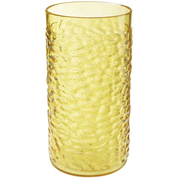 GET Enterprises GET 3316-Y Waikiki 16 Oz. Yellow Customizable SAN Plastic Hammered Tumbler - 72/Case 1 GET Enterprises GET 3316-Y Waikiki 16 Oz. Yellow Customizable SAN Plastic Hammered Tumbler - 72/Case