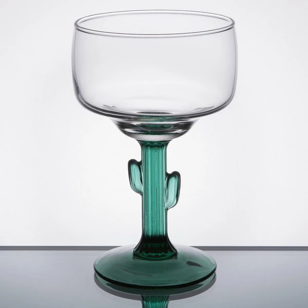 Libbey 3619JS 12 Oz. Cactus Margarita Glass 2 Libbey 3619JS 12 Oz. Cactus Margarita Glass - Image 2